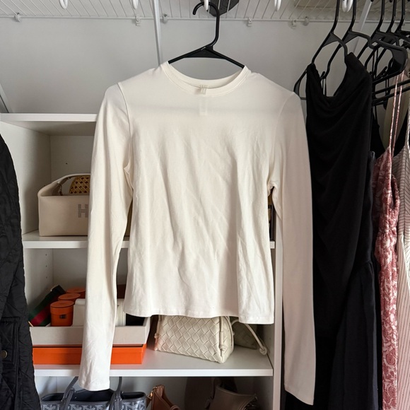 NWOT SKIMS stretch cotton jersey long sleeve tee - Picture 1 of 3